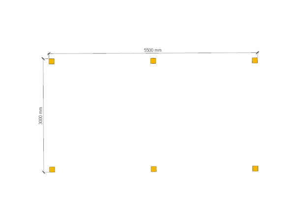 Carport plat dak 550 x 300cm