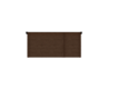 Blokhut met overkapping lessenaar dak 150 x 200 + 300cm in brown wash met black wash
