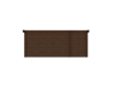 Blokhut met overkapping lessenaar dak 150 x 250 + 350cm in brown wash met black wash