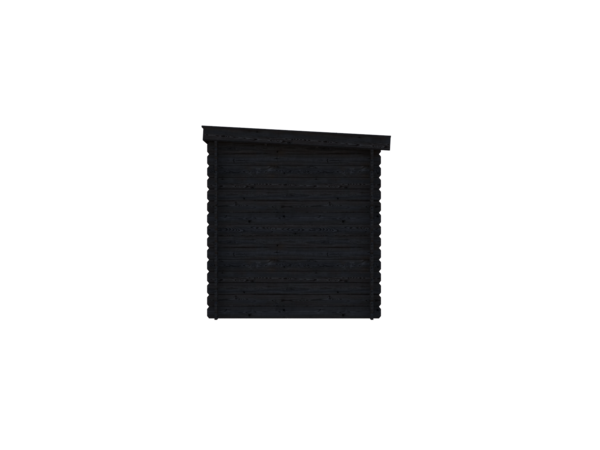Blokhut lessenaar dak 300 x 200cm  in black wash