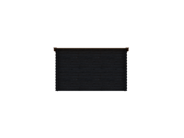 Houten overkapping lessenaars dak 350 x 300cm in black wash met brown wash