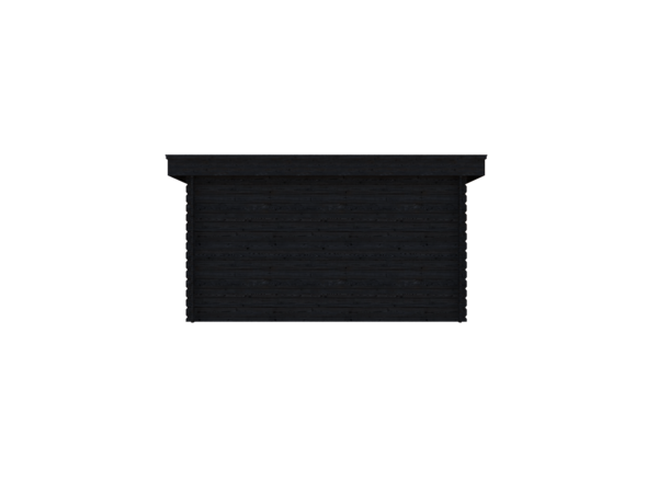 Houten overkapping plat dak 400 x 250cm in black wash