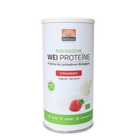 Mattisson Wei Proteïne Aardbei Biologisch, 450 gram