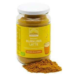 Mattisson Kurkuma Latte ''Goldenmilk gezoet''  Ceylon kaneel - Kokos BIO