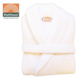 Mattisson Badjas White Biokatoen Maat XL