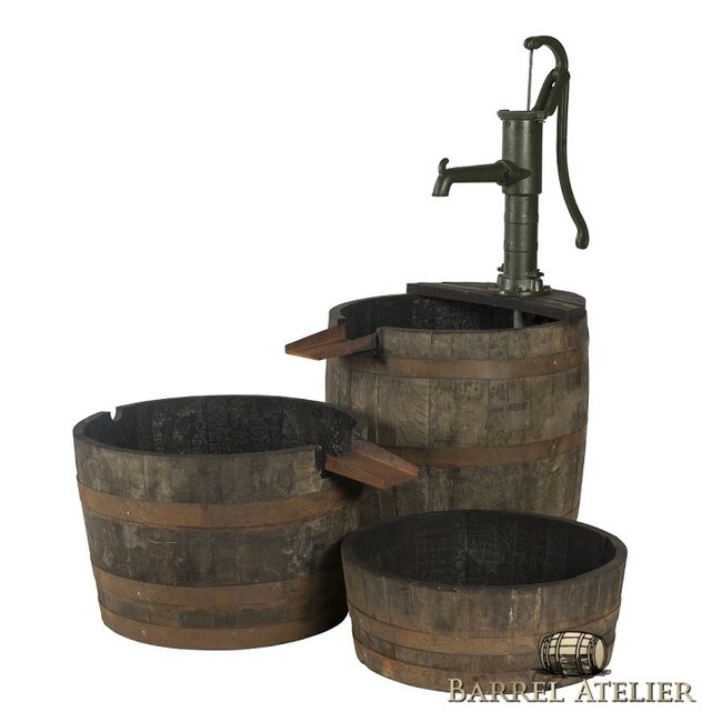 Whisky Barrel Water Tubs – 3-Piece Set