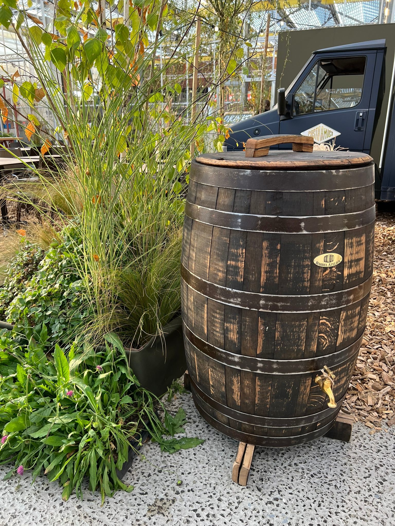 Wooden Rain Barrel Whiskey "Lowland Deluxe" Copy Barrel Atelier