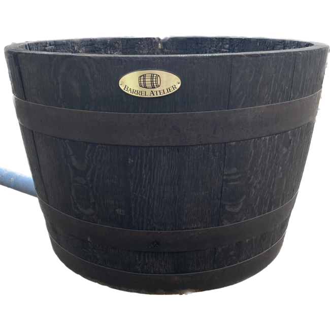 Barrel Atelier Wooden Planter Black Edition