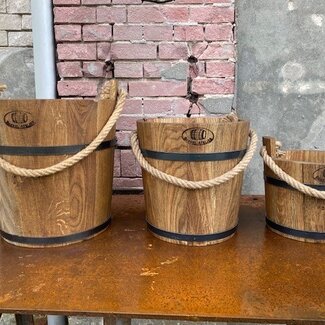 Wooden bucket Sauna (Oak) 'Dark oil' Wooden bucket Sauna (Oak) 'Dark oil'