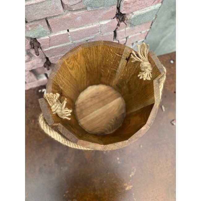 Wooden bucket  'Dark oil'