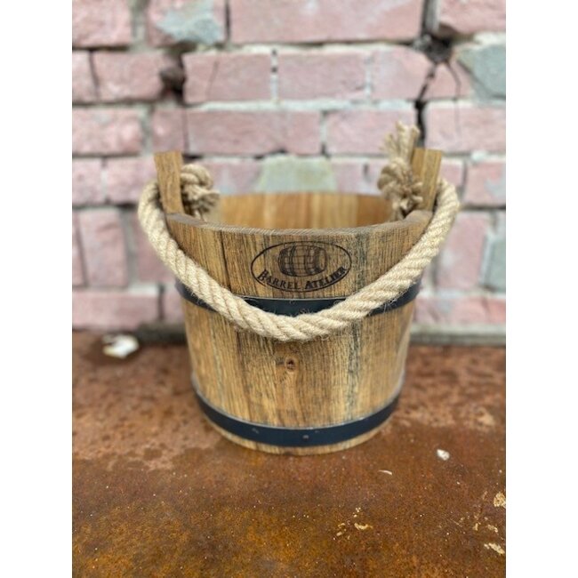 Wooden bucket Sauna (Oak) 'Dark oil'