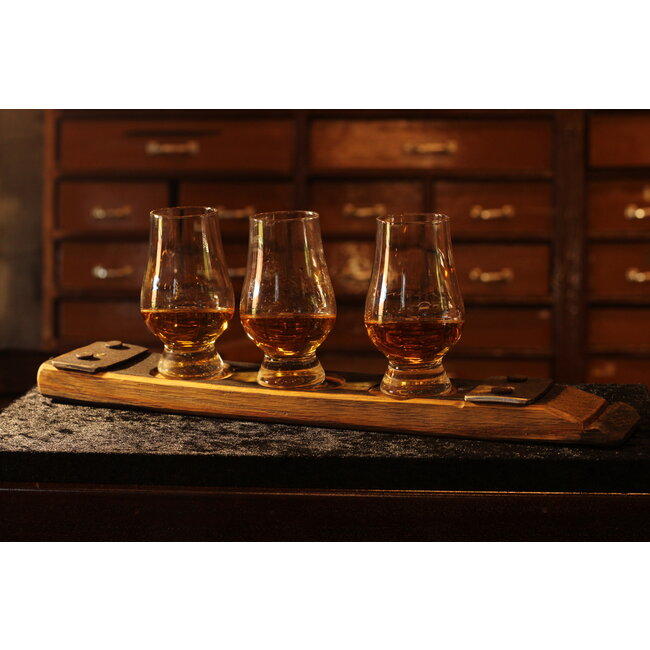 BA Limited Edition Proefplank 'Whisky' inclusief 1, 2 of 3 glazen
