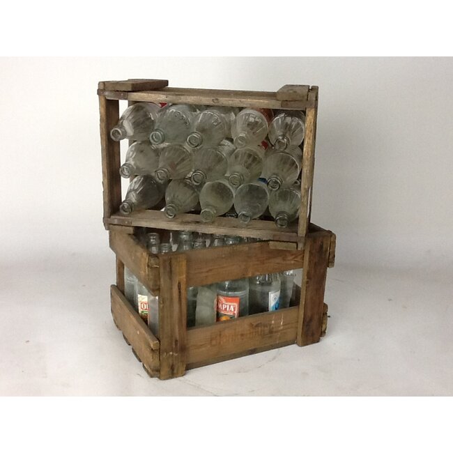 Antique wooden lemonade crate