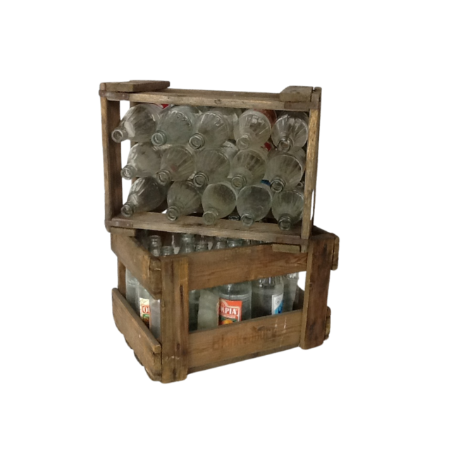 Antique wooden lemonade crate
