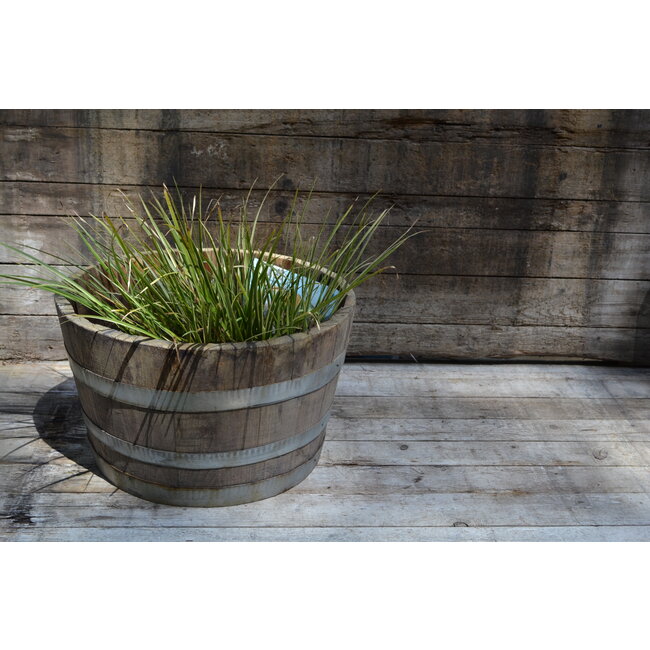 Half garden-Barrel 'TOMA' Grey Chestnut Wood