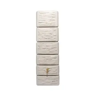 Kunststof SLIM wandtank 330 l. stone decor beige