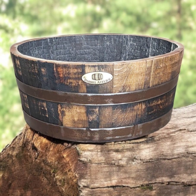 Barrel Atelier Wooden Planter Black Edition - Copy