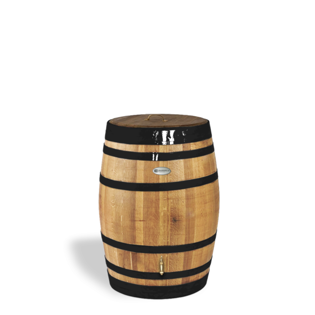 Barrel ID Houten regenton Luxe zwarte banden