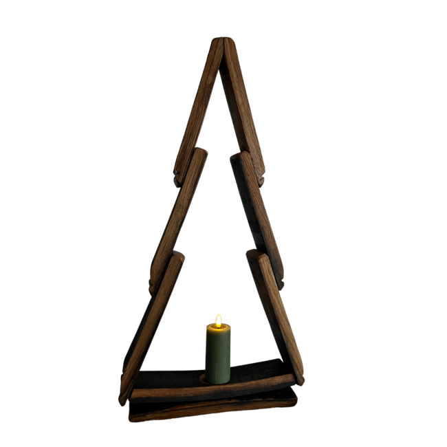 Bourbon Barrel Stave Christmas Tree