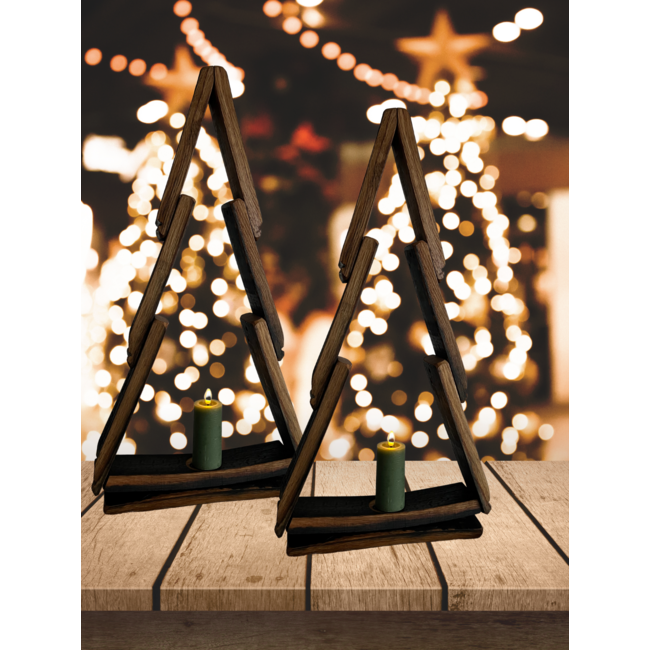 Bourbon Barrel Stave Christmas Tree