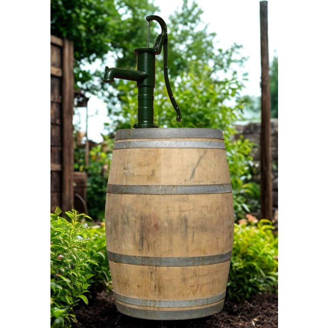 Wooden rain barrel 225L Oak wine barrel with pump