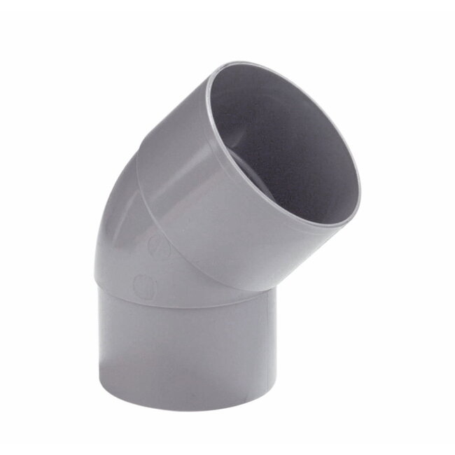 PVC Bocht 80 mm 45° grijs