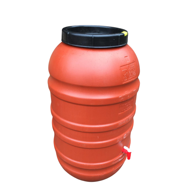 Kunststof Rain barrel terracotta 220 L with tap pp