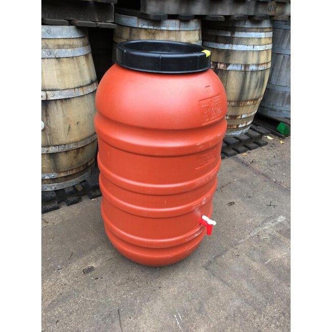 Kunststof Rain barrel terracotta 220 L with tap pp