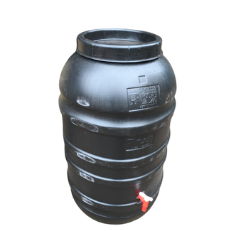 Kunststof Rain barrel black 220 L with tap pp