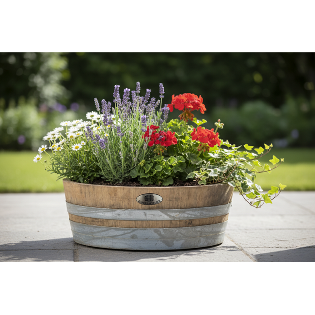 Brandy Barrel Quarter Tub Planter