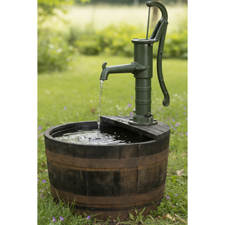 Water kuip whisky met gietijzeren hand pomp