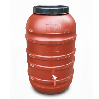 Kunststof Regenton terracotta 220 L met kraan