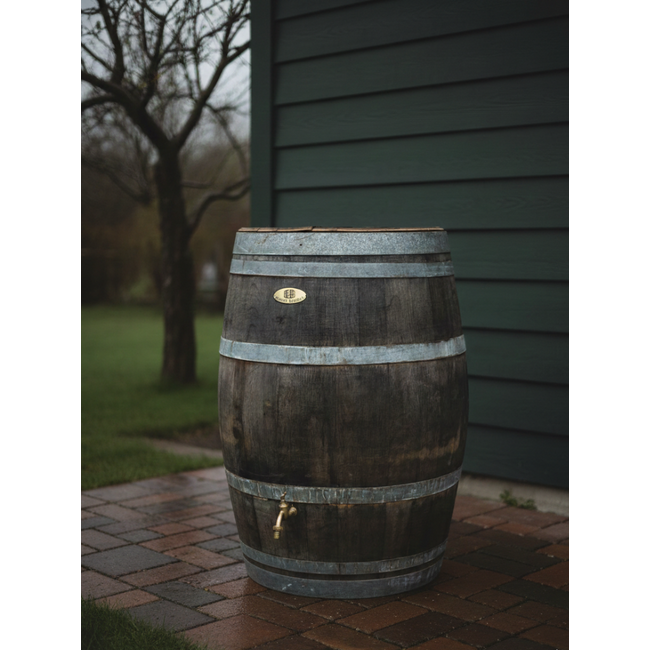 Eiken houten regenton BB 228L los deksel