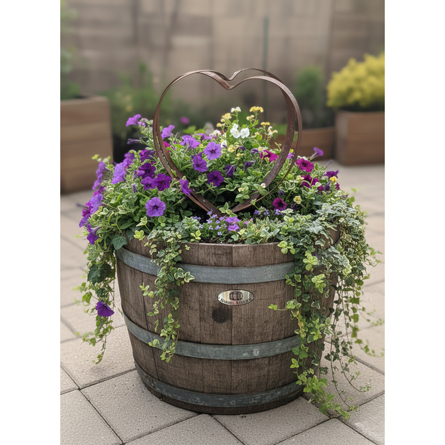 Wine barrel tub high "Brandy"