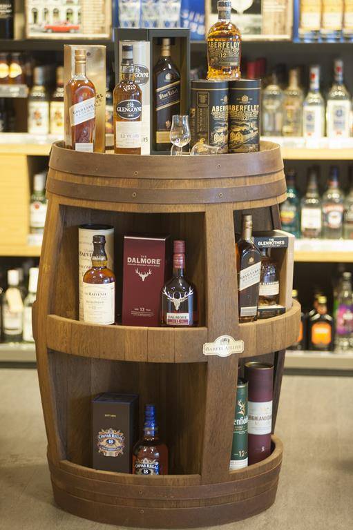 Wine barrel display Barrel Atelier