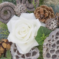 Grabgesteck Herz mit Islandmoos