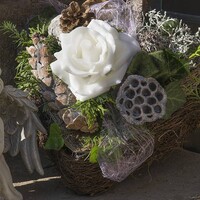 Grabgesteck in Herzform "Herzliche Erinnerung"