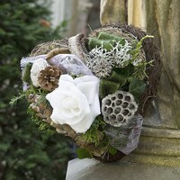 Grabgesteck in Herzform "Herzliche Erinnerung"