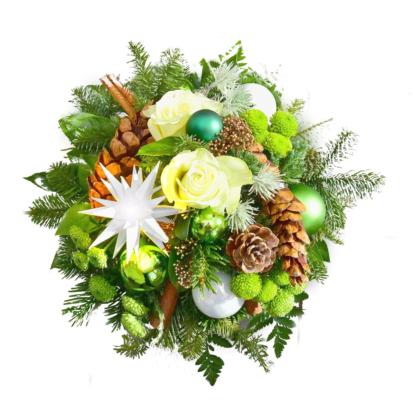 Herrnhuter Blumenstrauß "Herrnhuter Stern" weiß