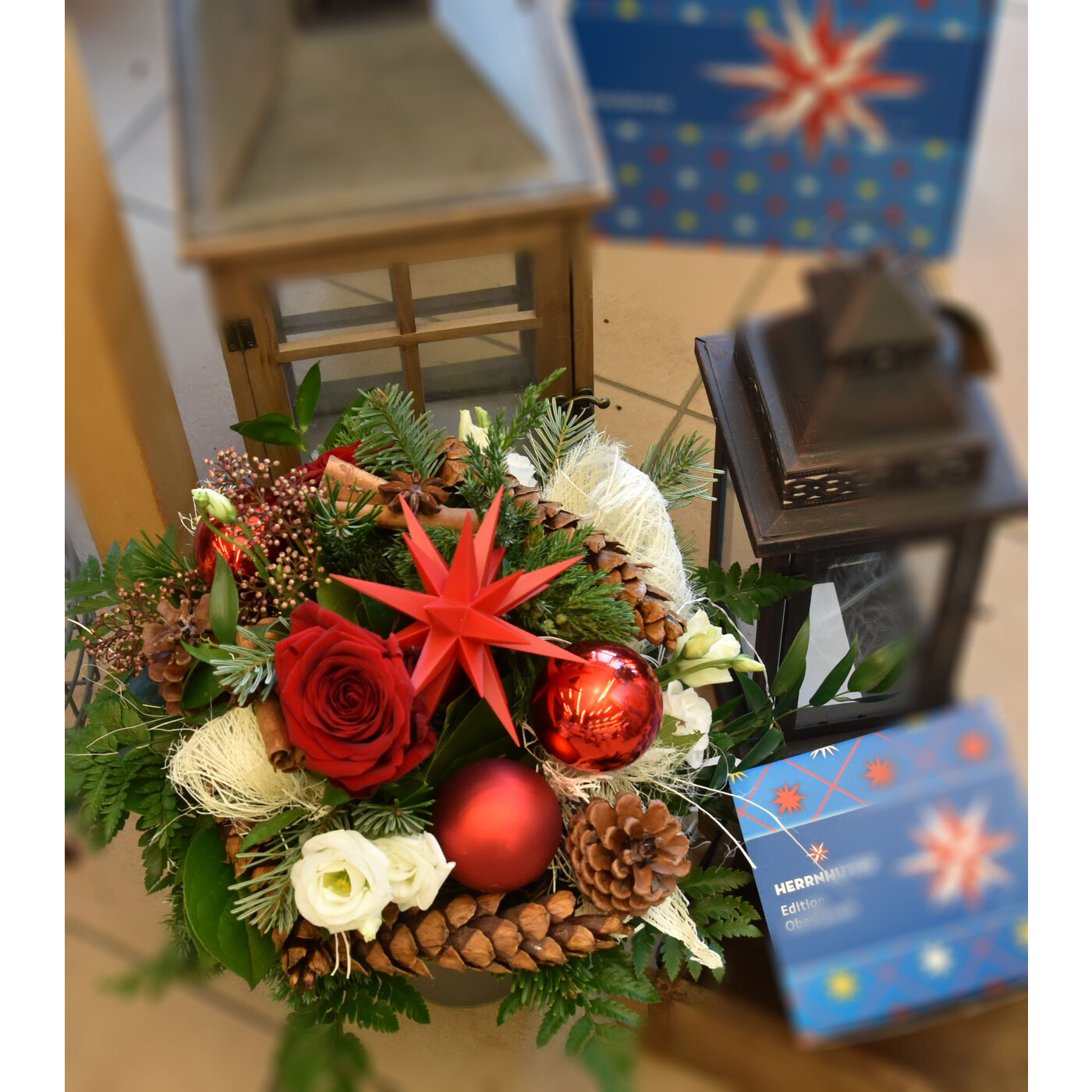 Herrnhuter Blumenstrauß "Herrnhuter Stern  Rot"
