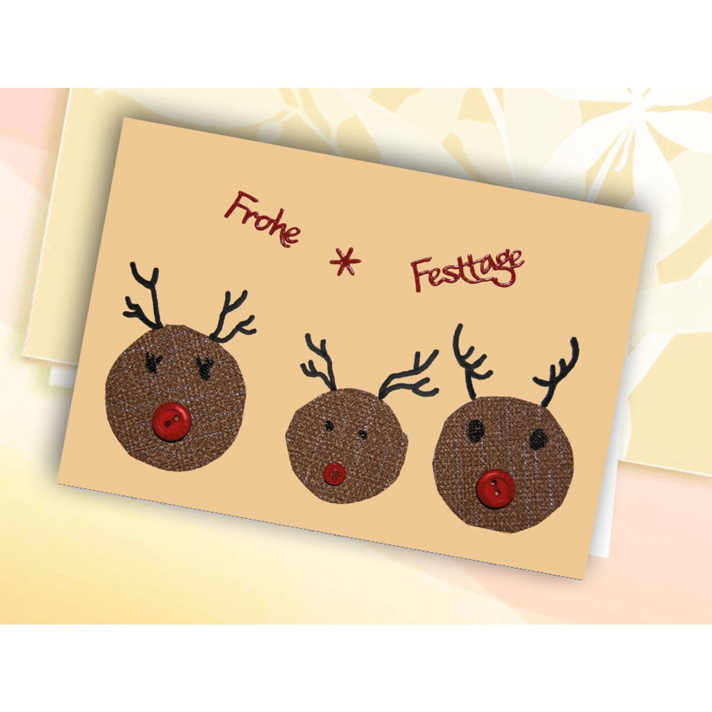 Grußkarte - "Rentiere"
