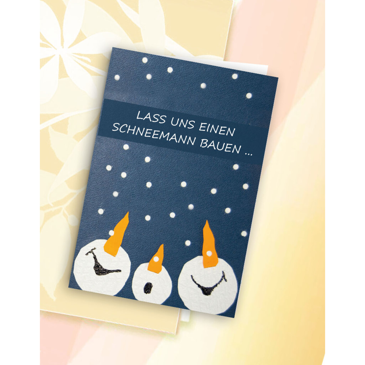 Grußkarte - "Schneemänner"