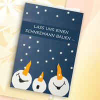 Grußkarte - "Schneemänner"