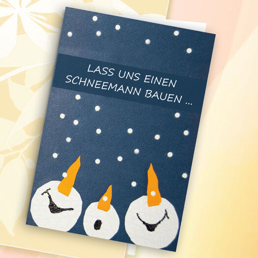 Grußkarte - "Schneemänner"