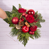 Weihnachtsstrauß mit Kugeln "Apfelzimt"