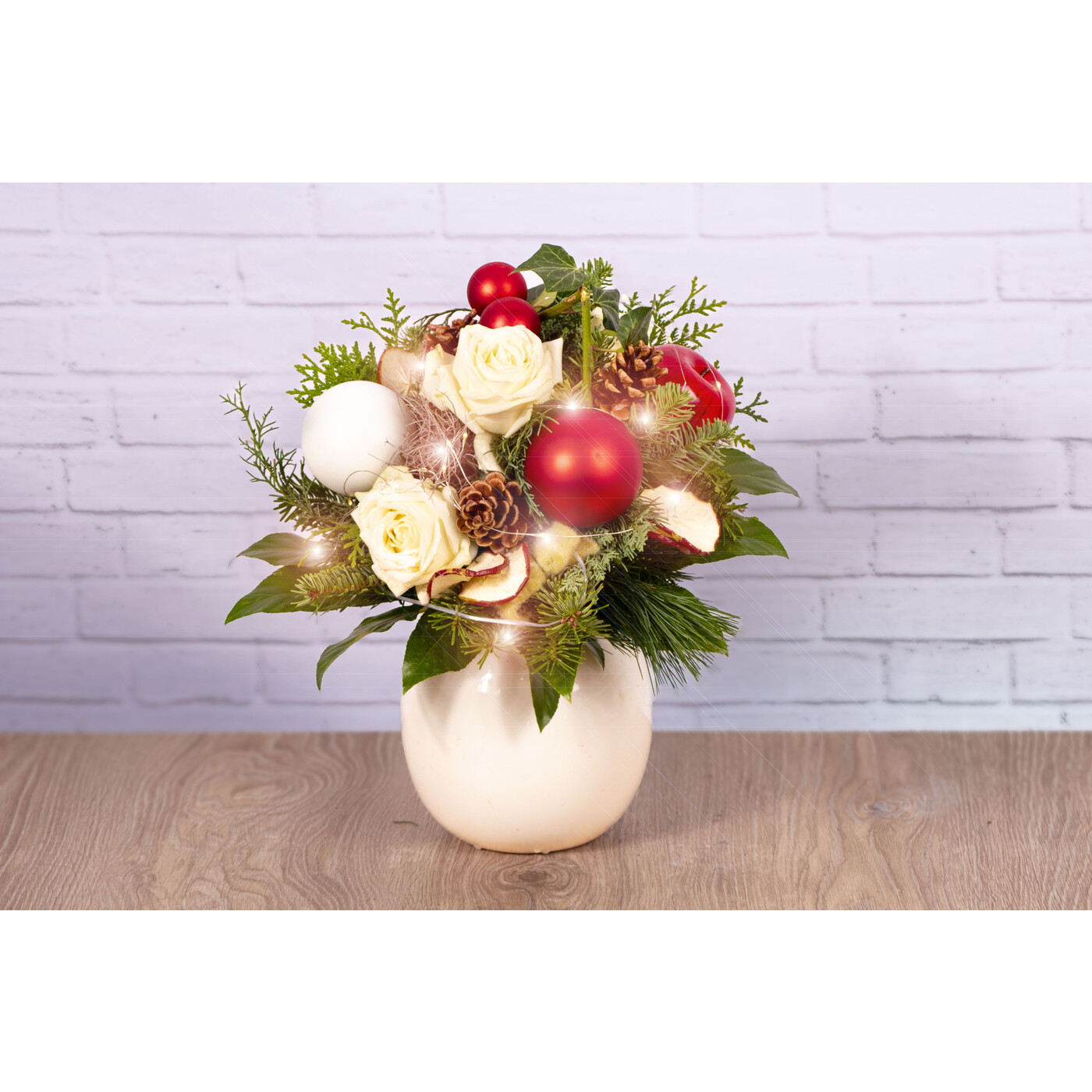 Weihnachtsstrauß "Lichter Apfelbäckchen"