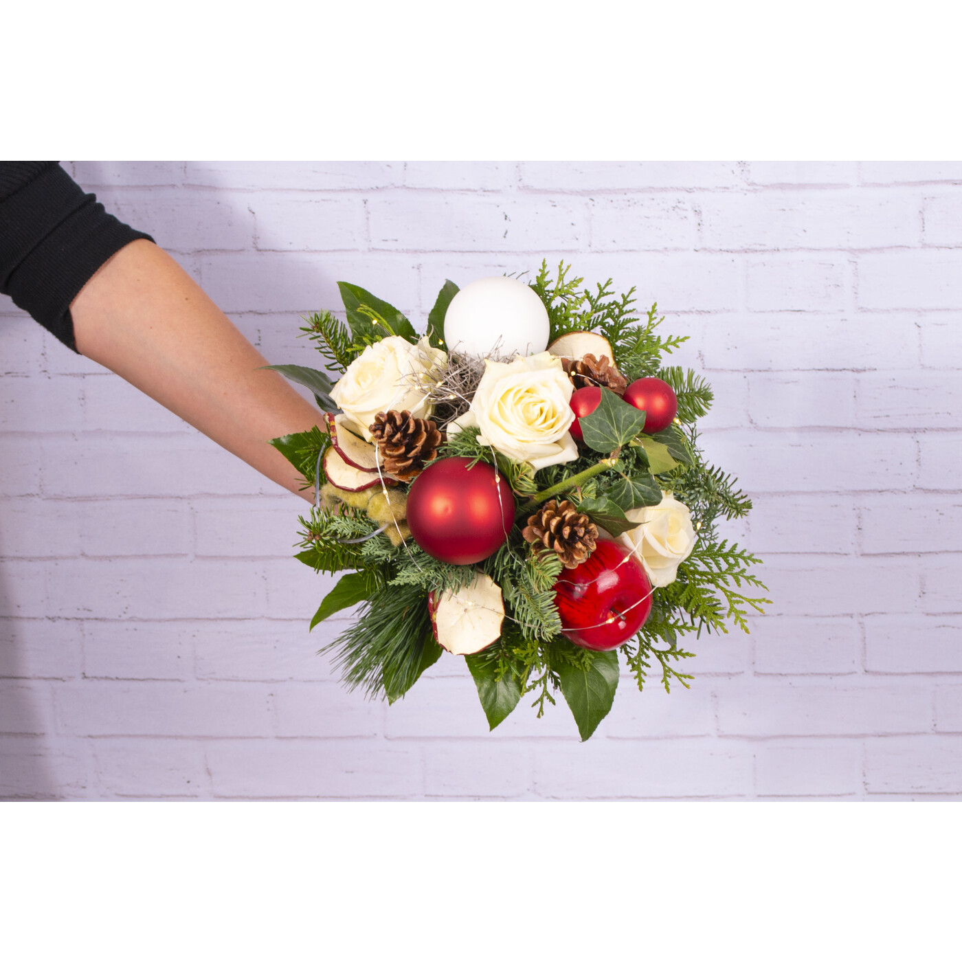 Weihnachtsstrauß "Lichter Apfelbäckchen"