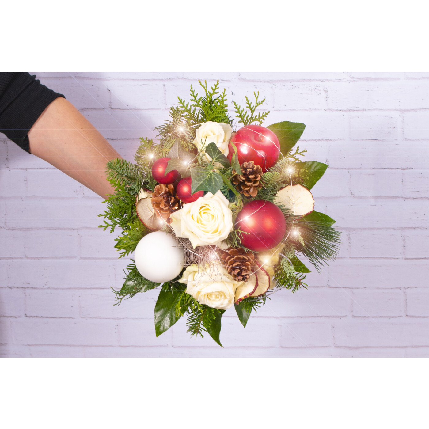 Weihnachtsstrauß "Lichter Apfelbäckchen"