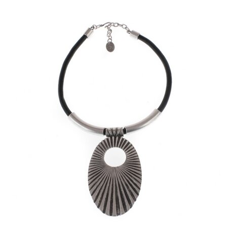Treaty Evita Sunburst Torque Handmade Silver Plated Necklace