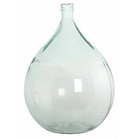 Housedoctor Botella / florero de vidrio 100% reciclado, Ø40cm h56cm 34 litros